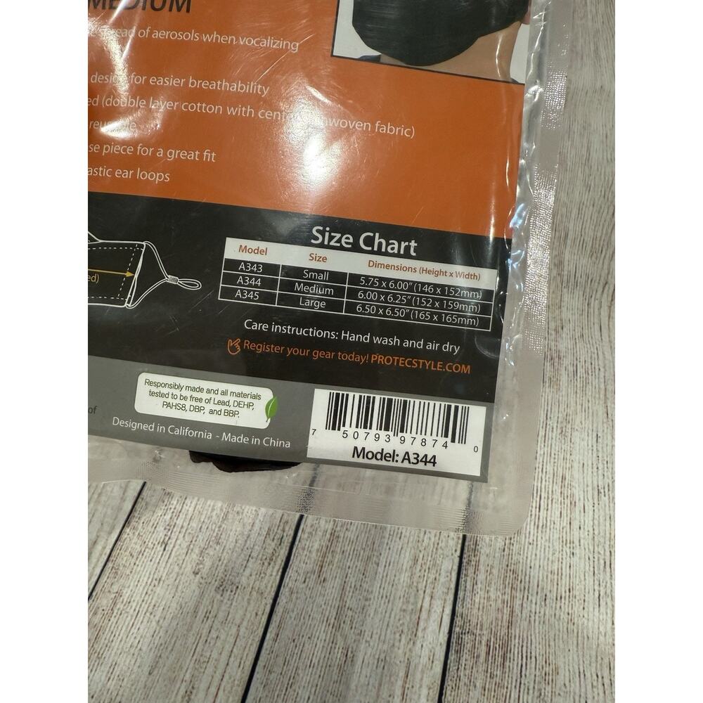 Protec Singer's Face Mask Model A344 Size Medium B7 - Picture 3 of 3